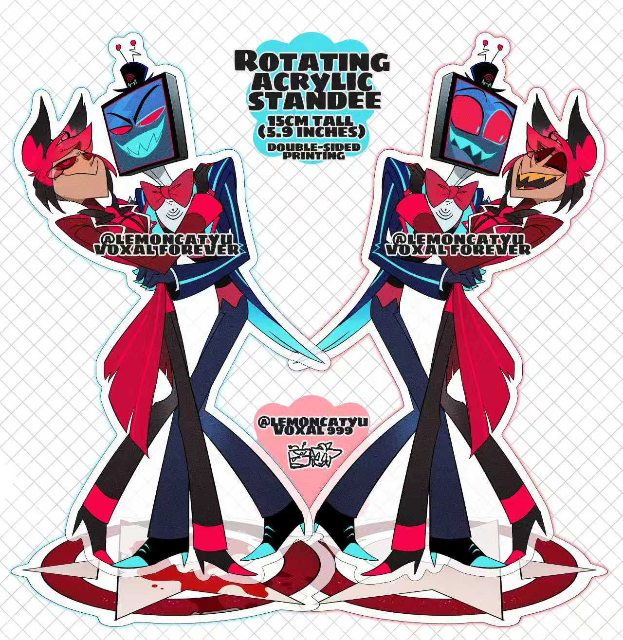 StaticRadio rotating acrylic standee