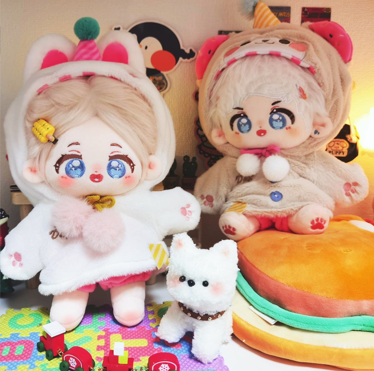In stock 4" 10cm 8" 20cm Candy bear and bunny