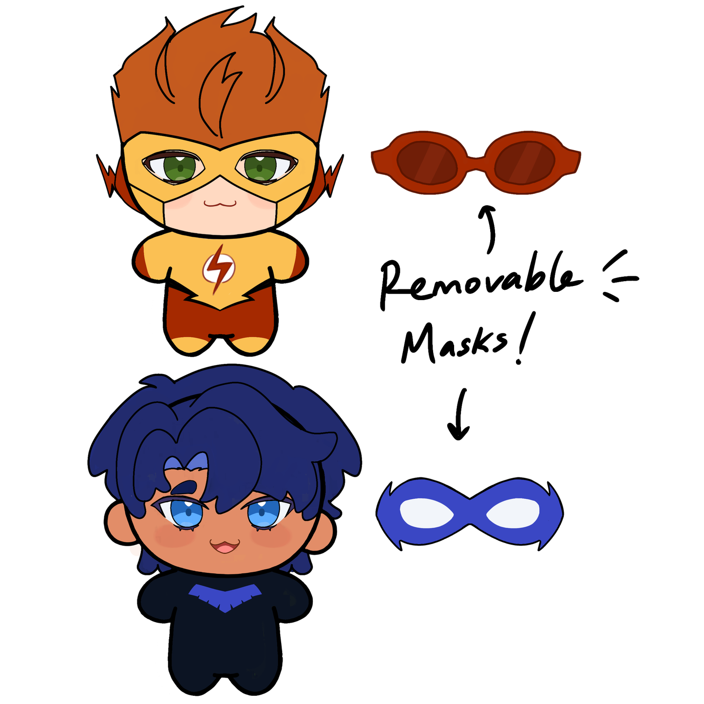 Nightwing & Kid Flash Plushies