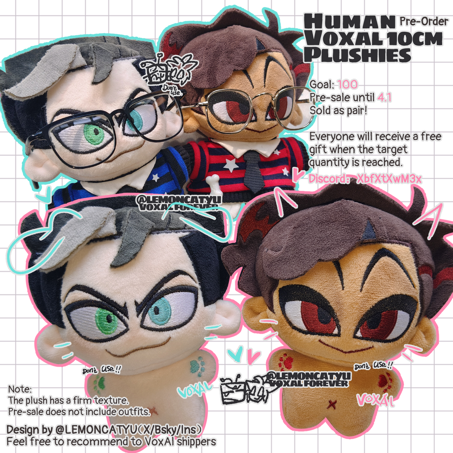 Human Voxal Plushies Pre-order