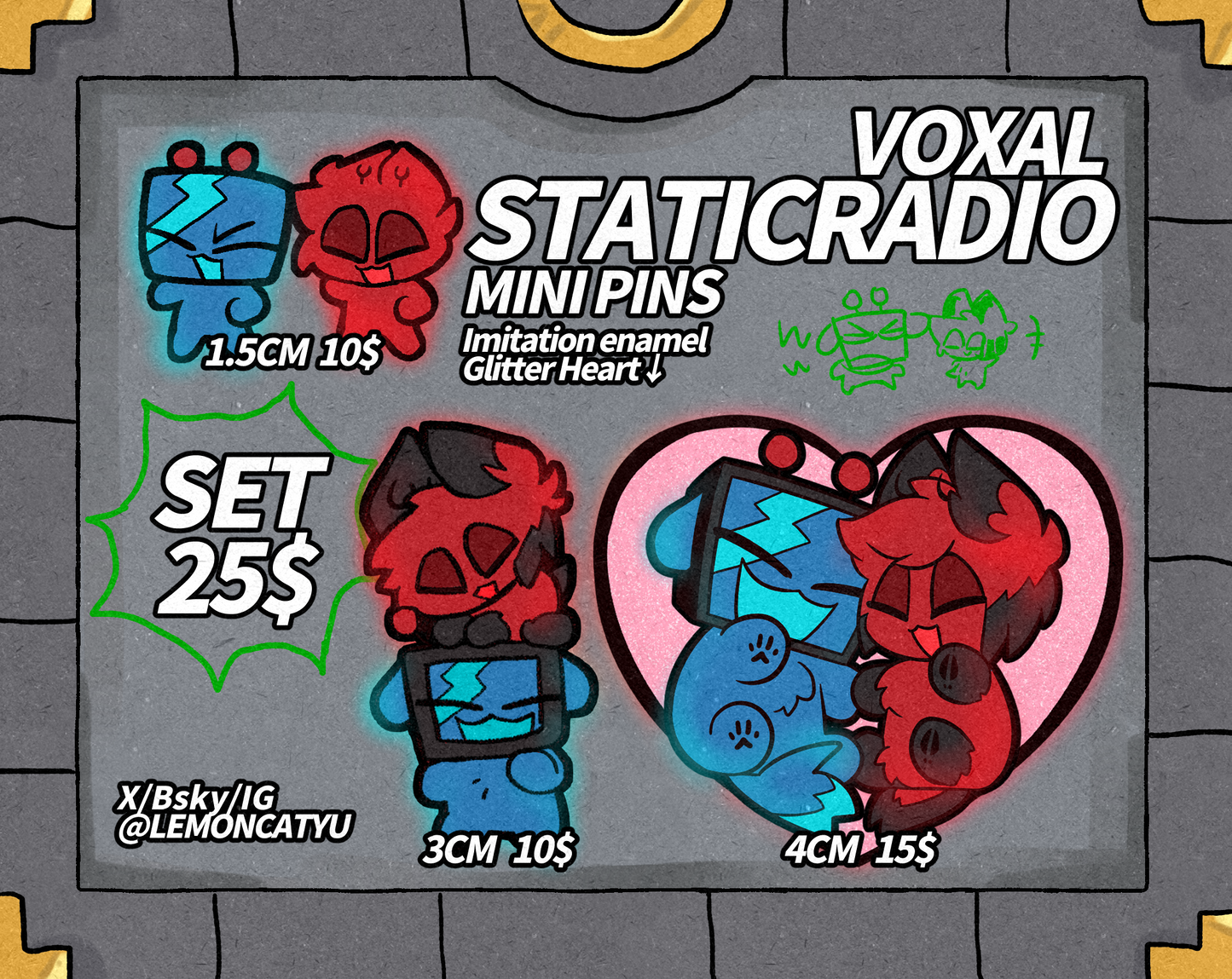 TVboy & DEER girl Pins