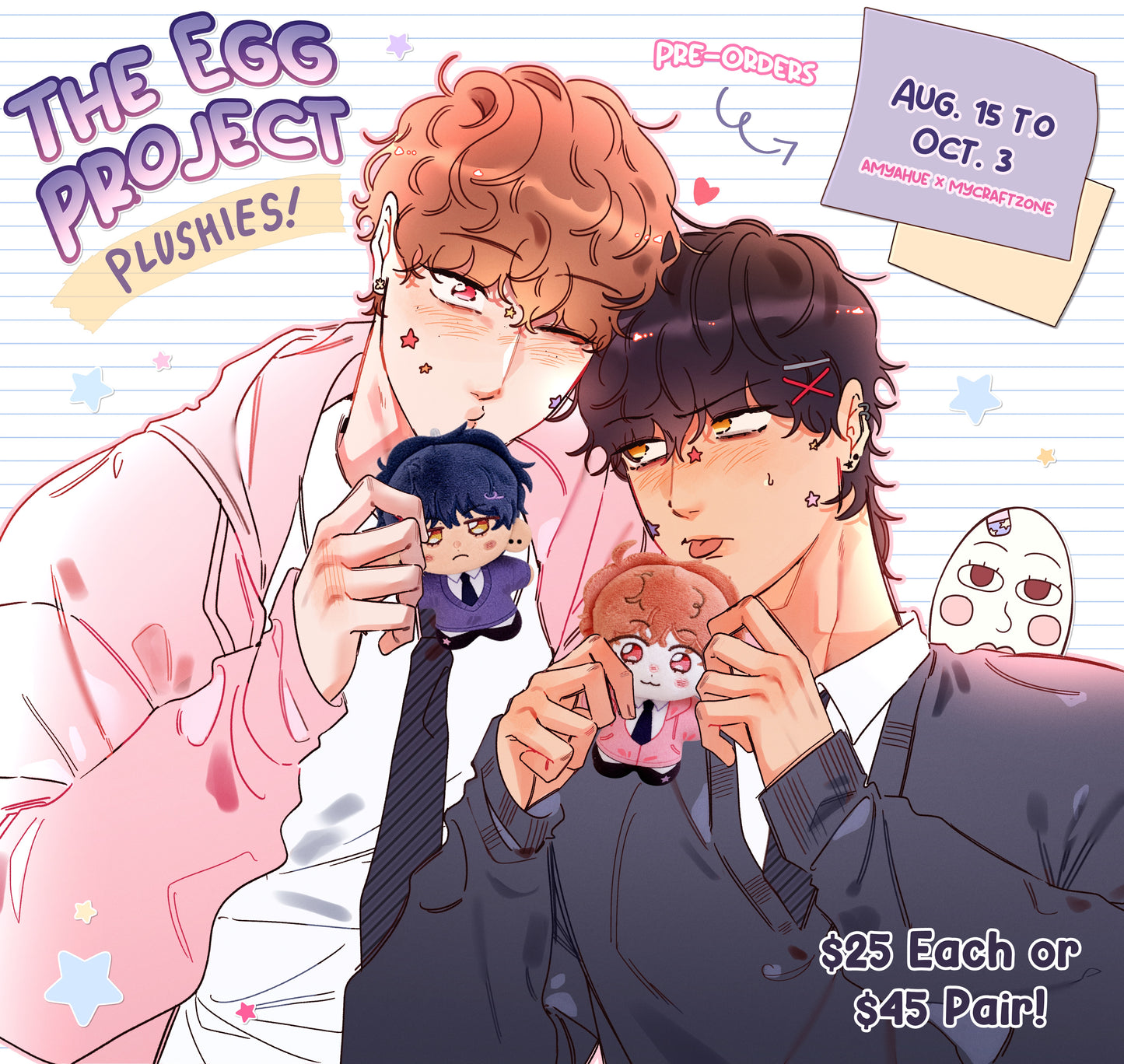 The Egg Project Plushies