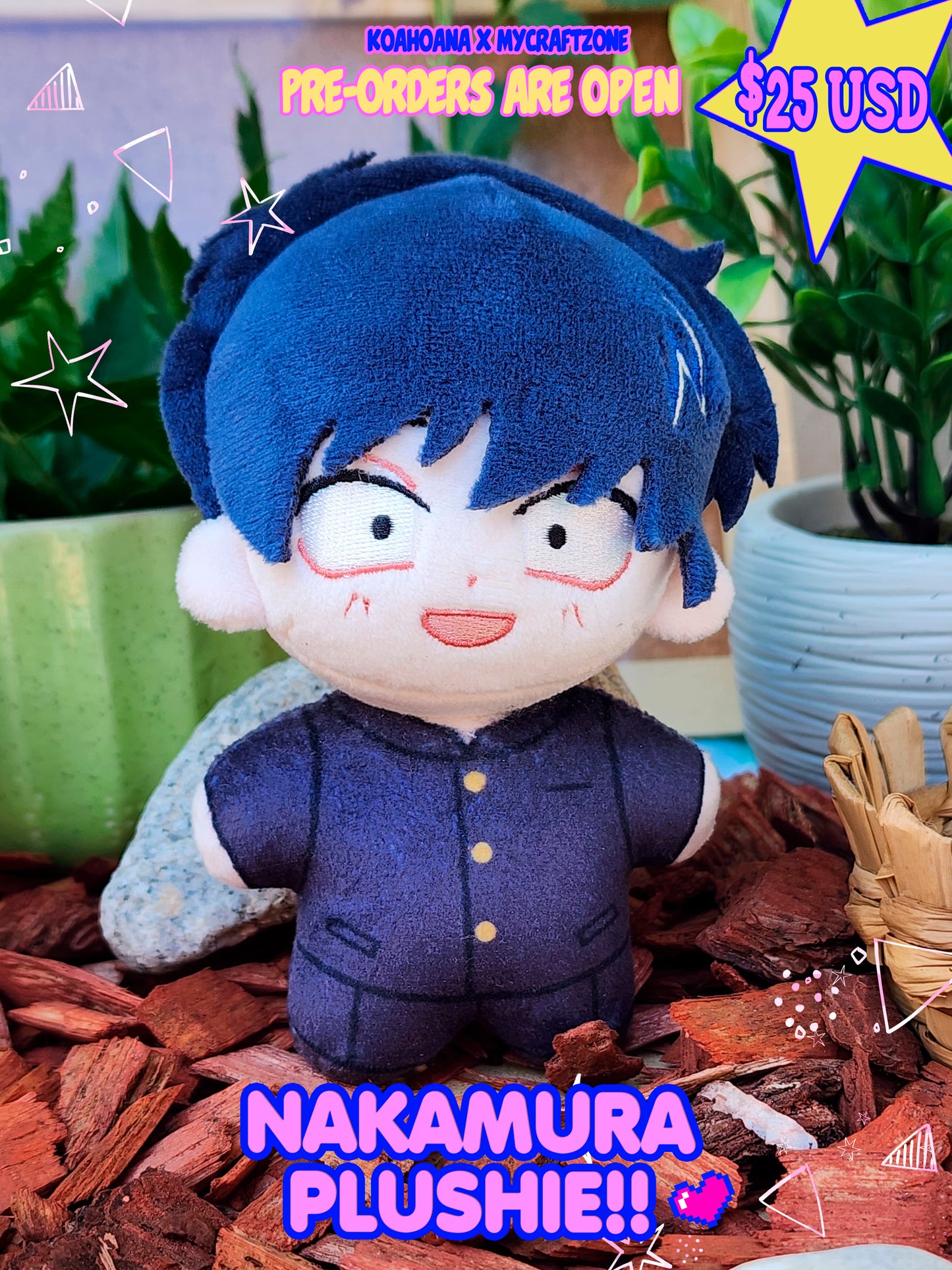 Nakamura and Hirose plushies