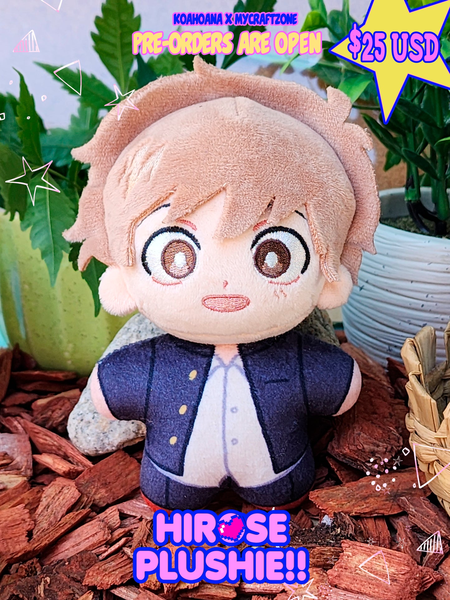 Nakamura and Hirose plushies