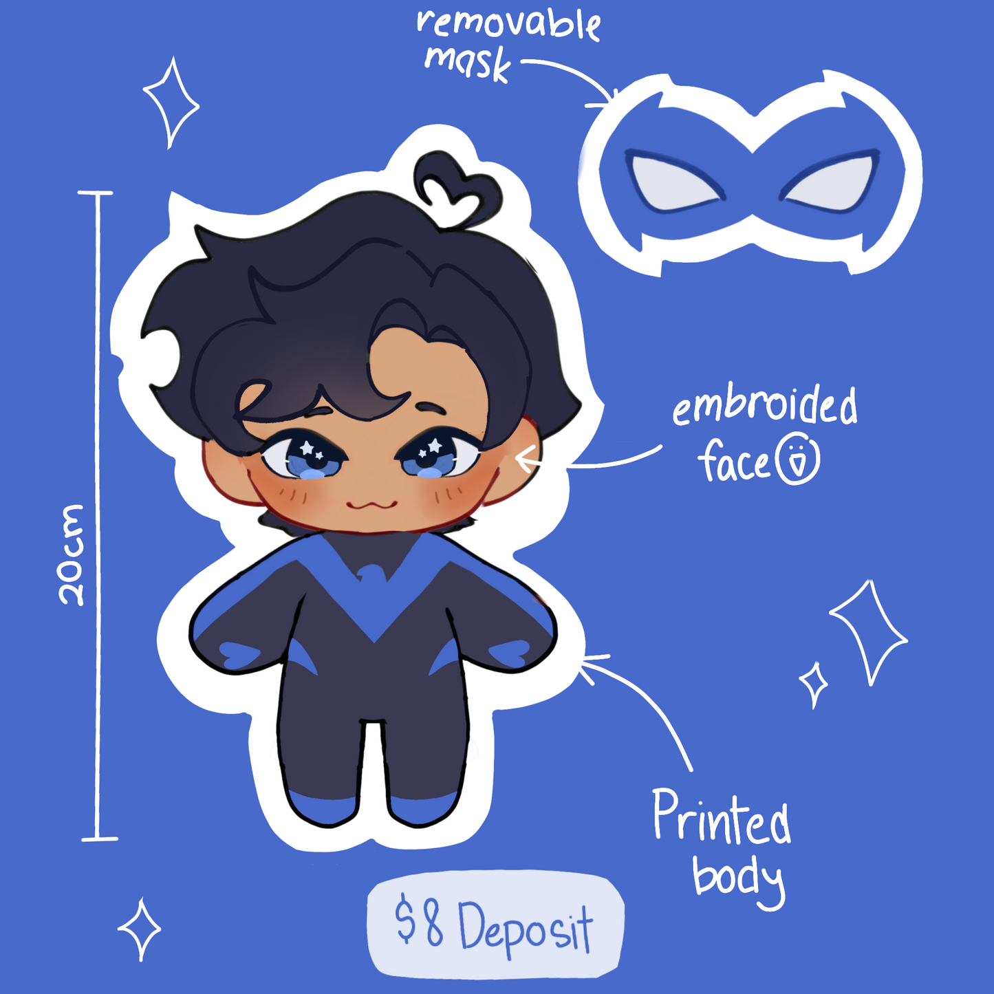 [sample production] Silly Nightwing Plushie