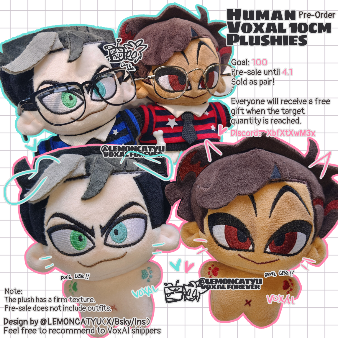 In stock StaticRadio Plushies + Outfits