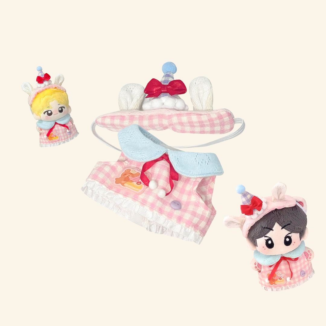 4" 10cm 3-piece Plaid Set