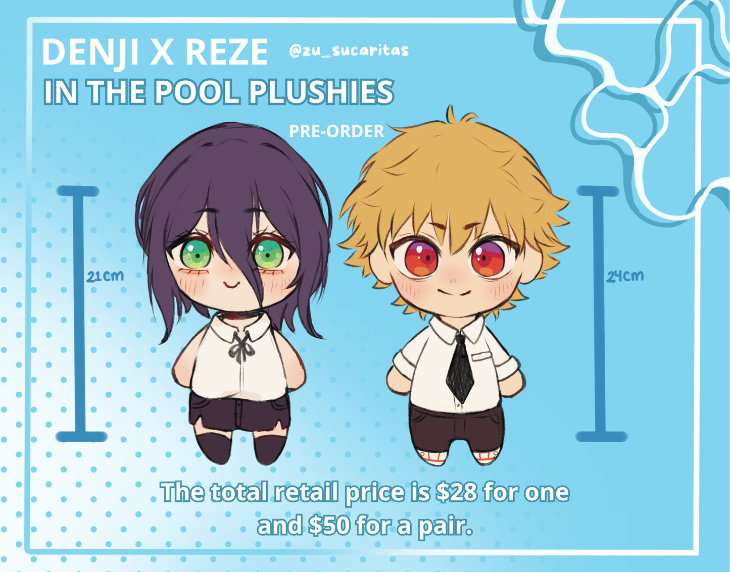 DENJI AND REZE plushies