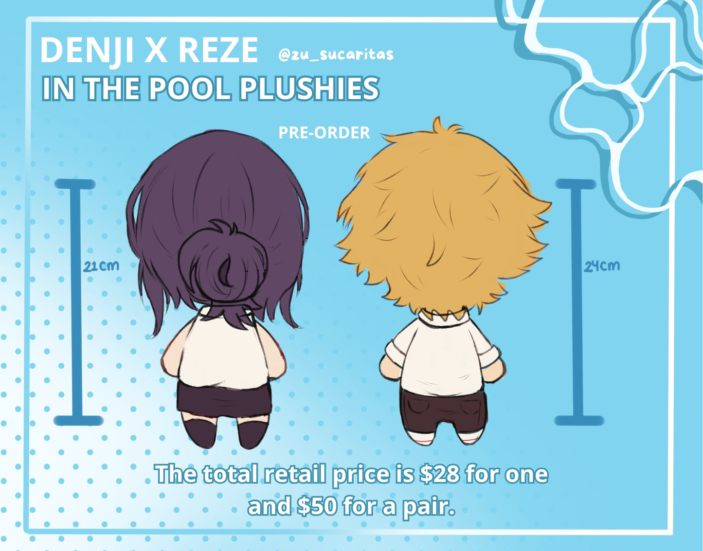 DENJI AND REZE plushies
