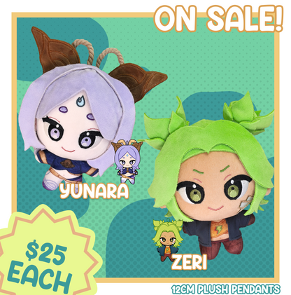 [in production]Zeri and Yunara Plush Pendants