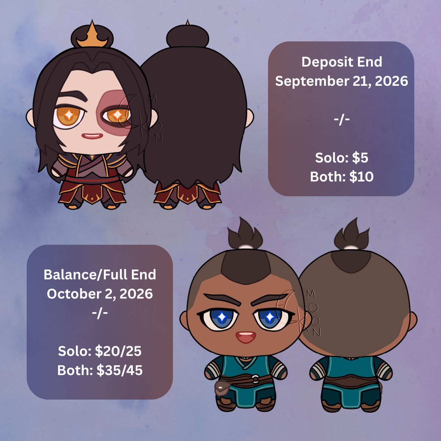 Zukka Plushies Sample Crowdfunding