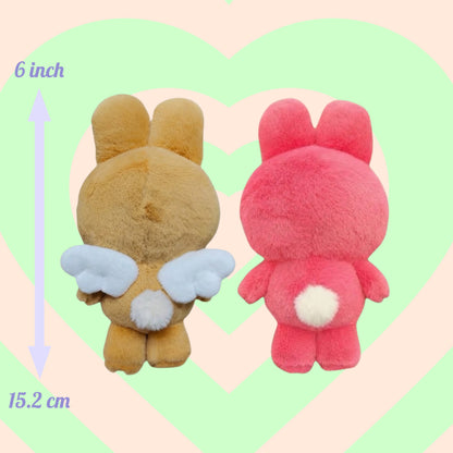 apple bunny & angel bunny plushies