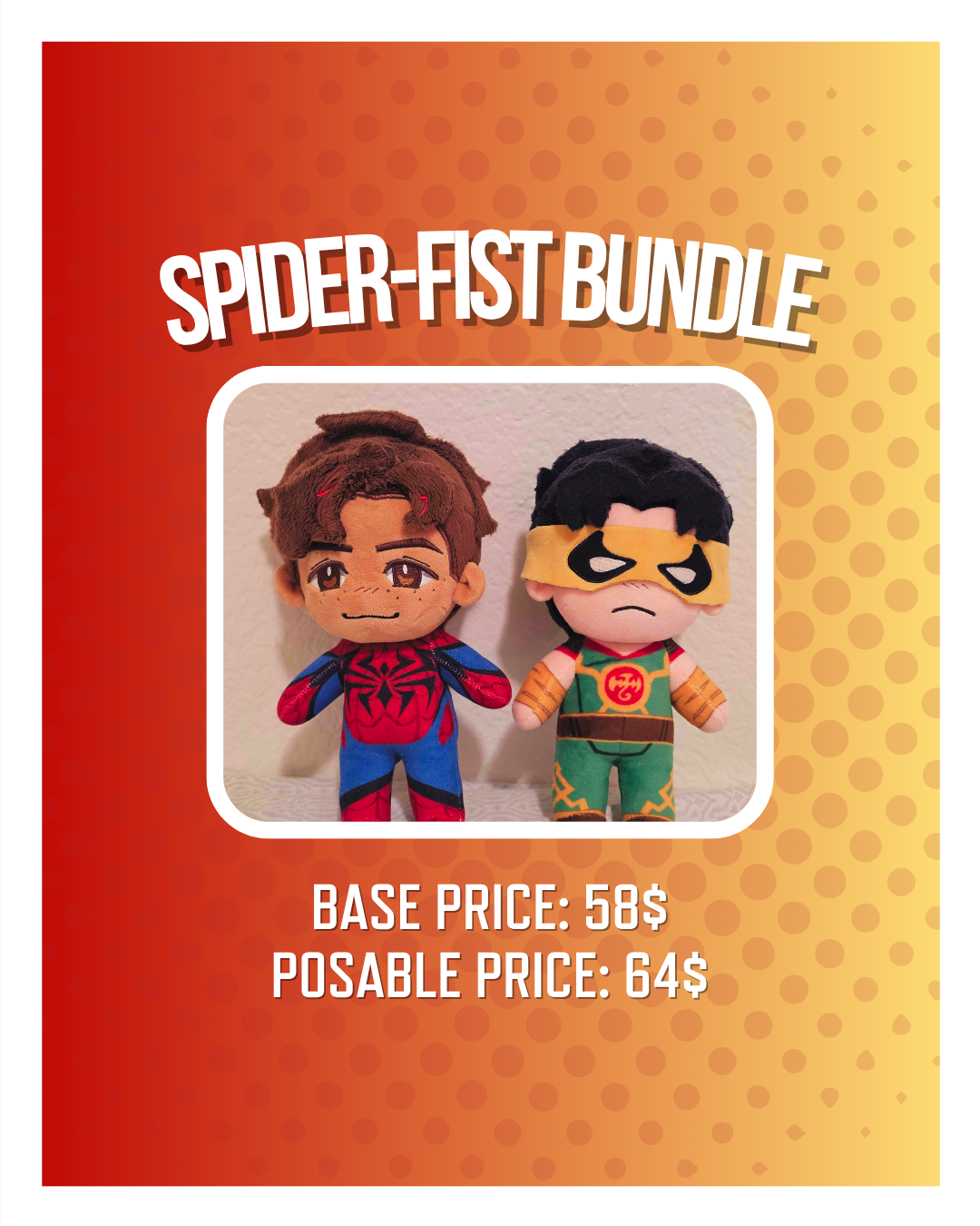 Flaming-Spider-Fist Plushies