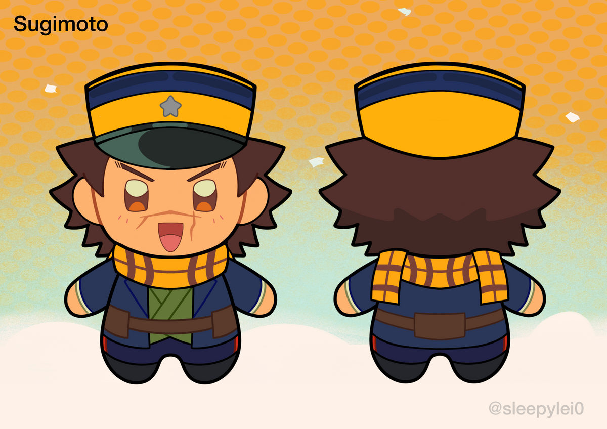 Golden Kamuy Sugimoto and Ogata Plushies Crowdfunding