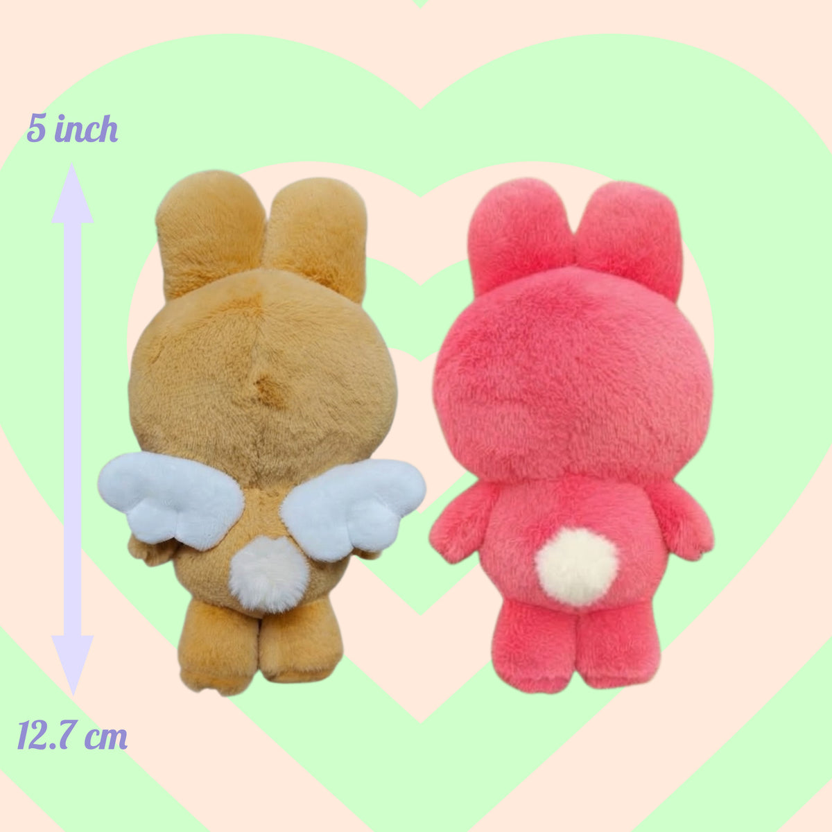 apple bunny & angel bunny plushies