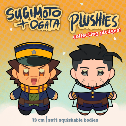 Golden Kamuy Sugimoto and Ogata Plushies Crowdfunding