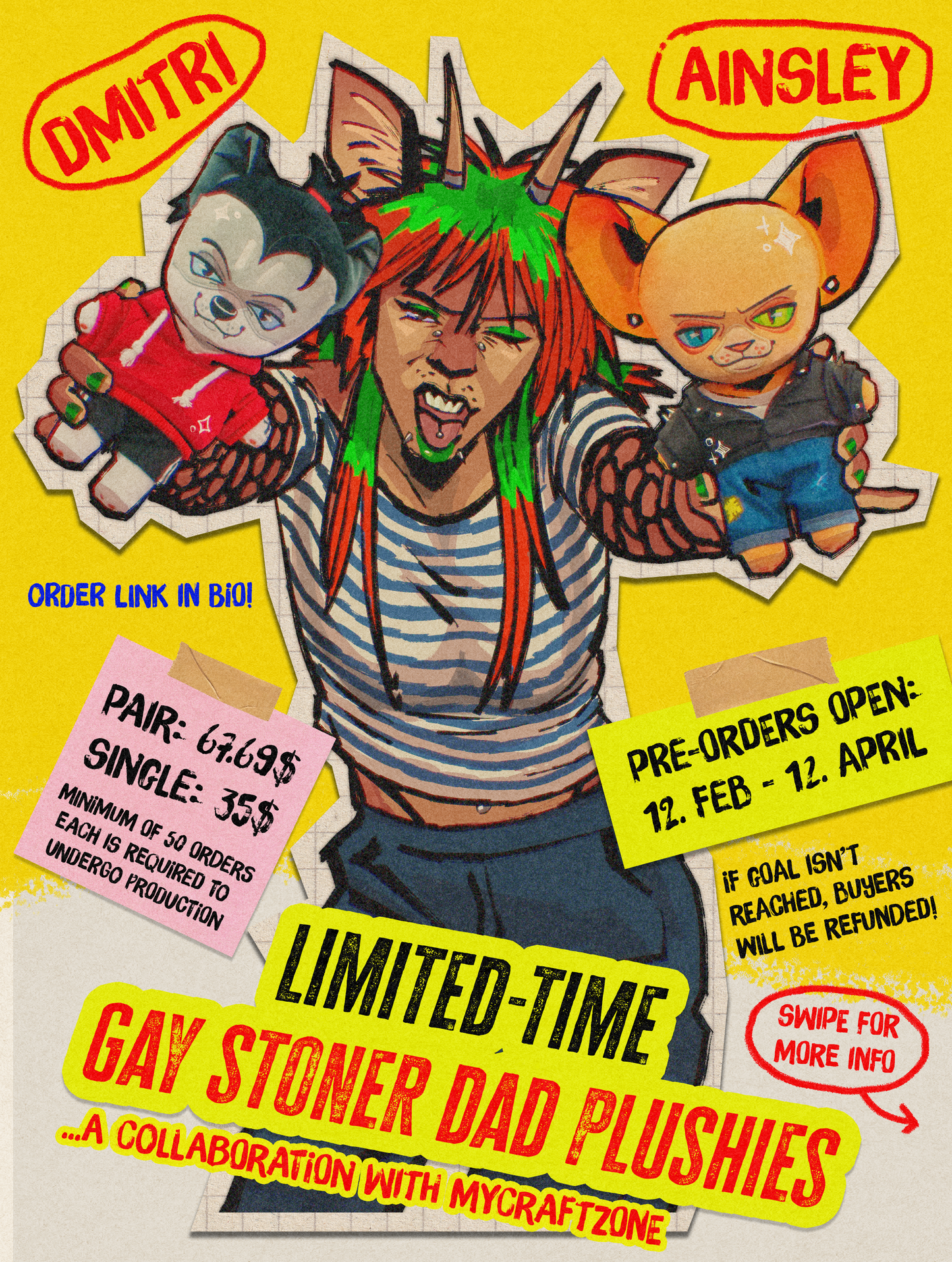 Ainsley & Dmitri Plushies