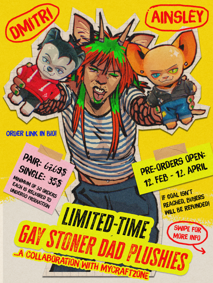 Ainsley & Dmitri Plushies