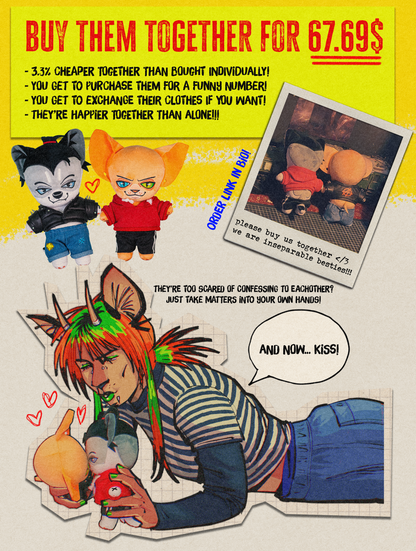 Ainsley & Dmitri Plushies