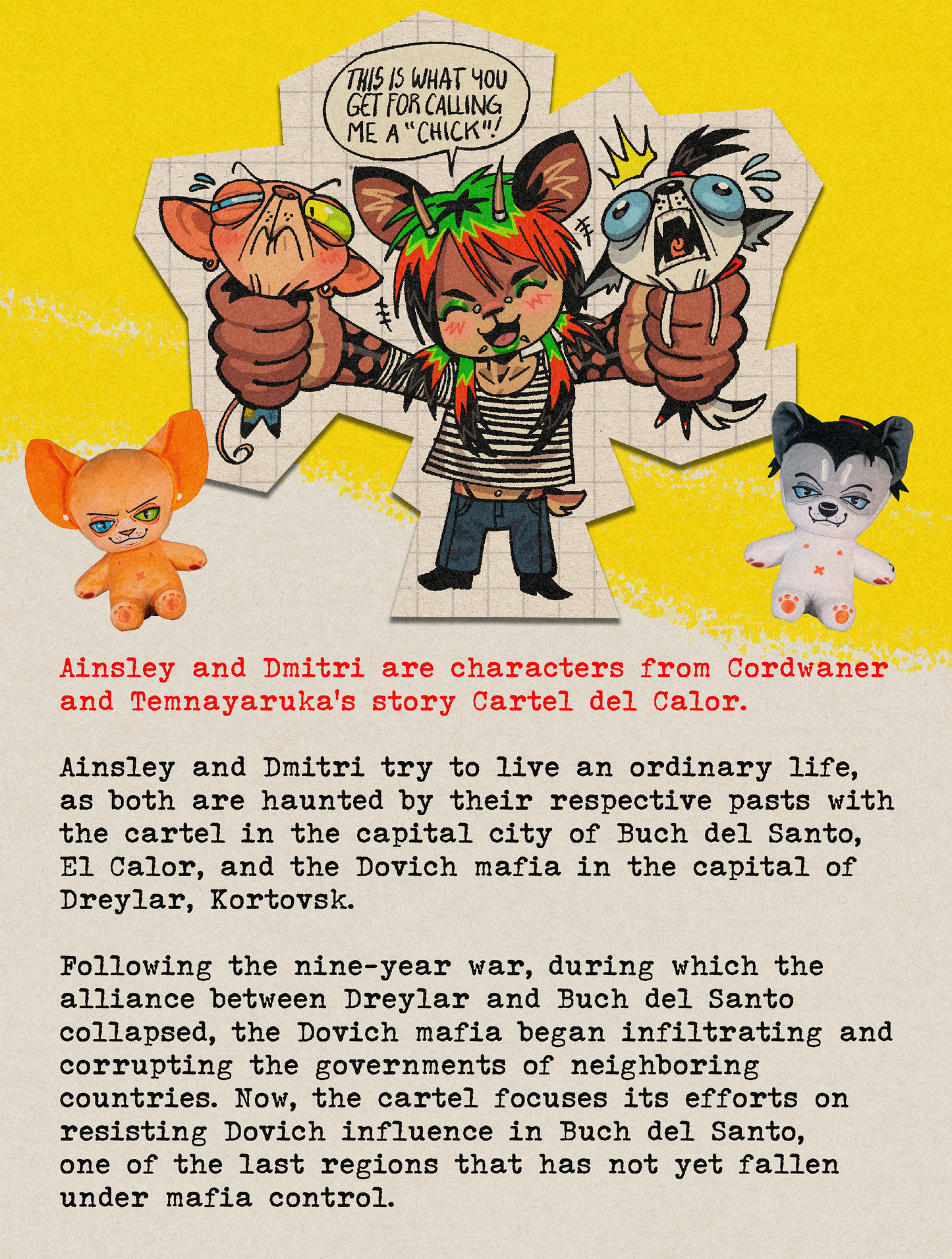 Ainsley & Dmitri Plushies