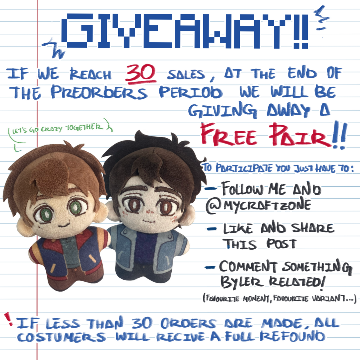 [in production] Byler Plushies