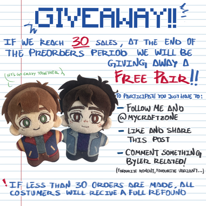 [in production] Byler Plushies