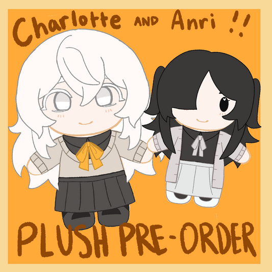 20cm Charlotte Wiltshire Plush with 10cm Anri Warhol Plush Production Funding