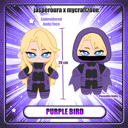 Hero Plushies 3 Purple Bird