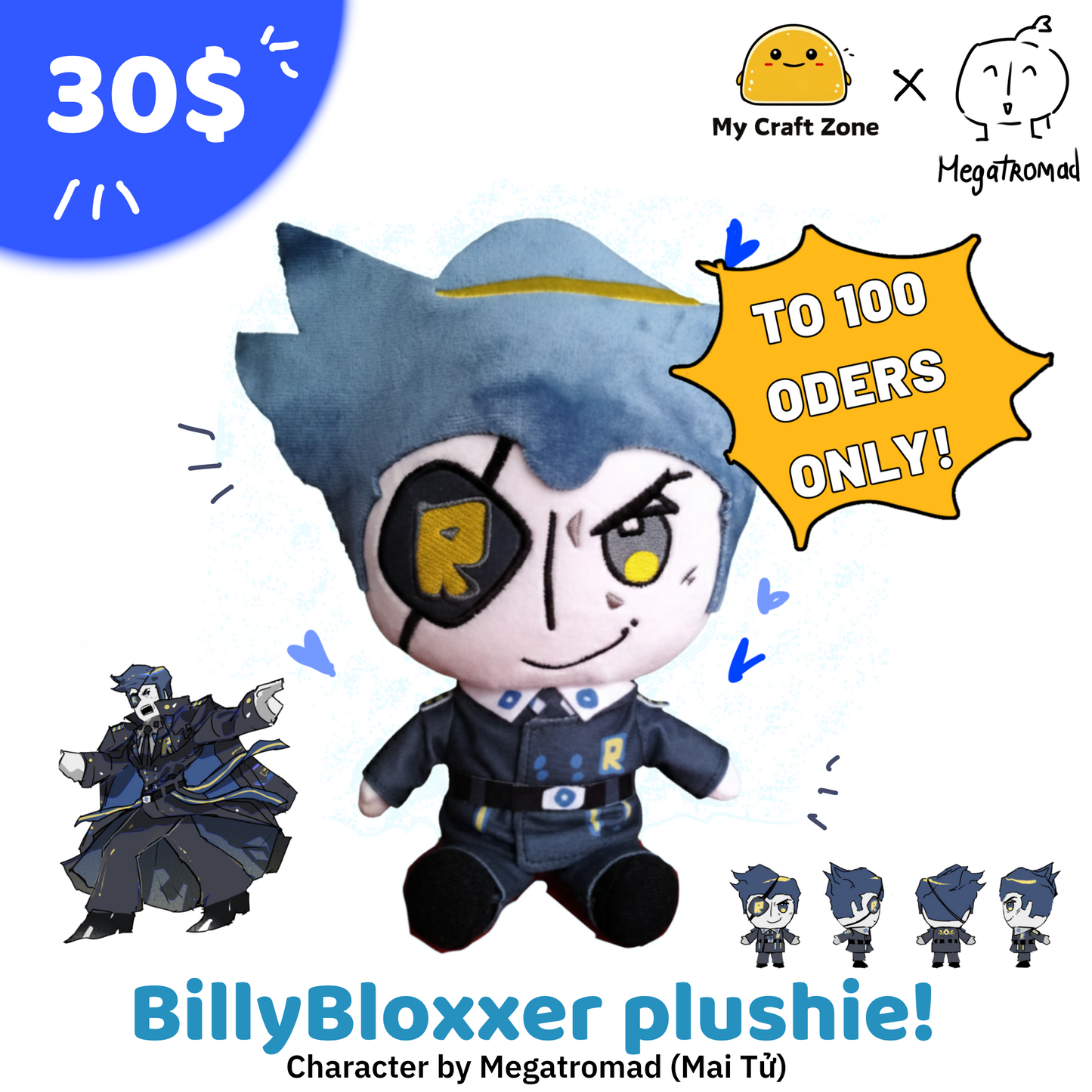 BillyBloxxer plushie