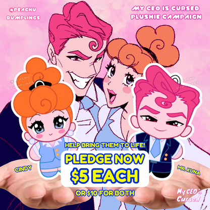 My CEO Is Cursed Plushies – Sample Crowdfunding
