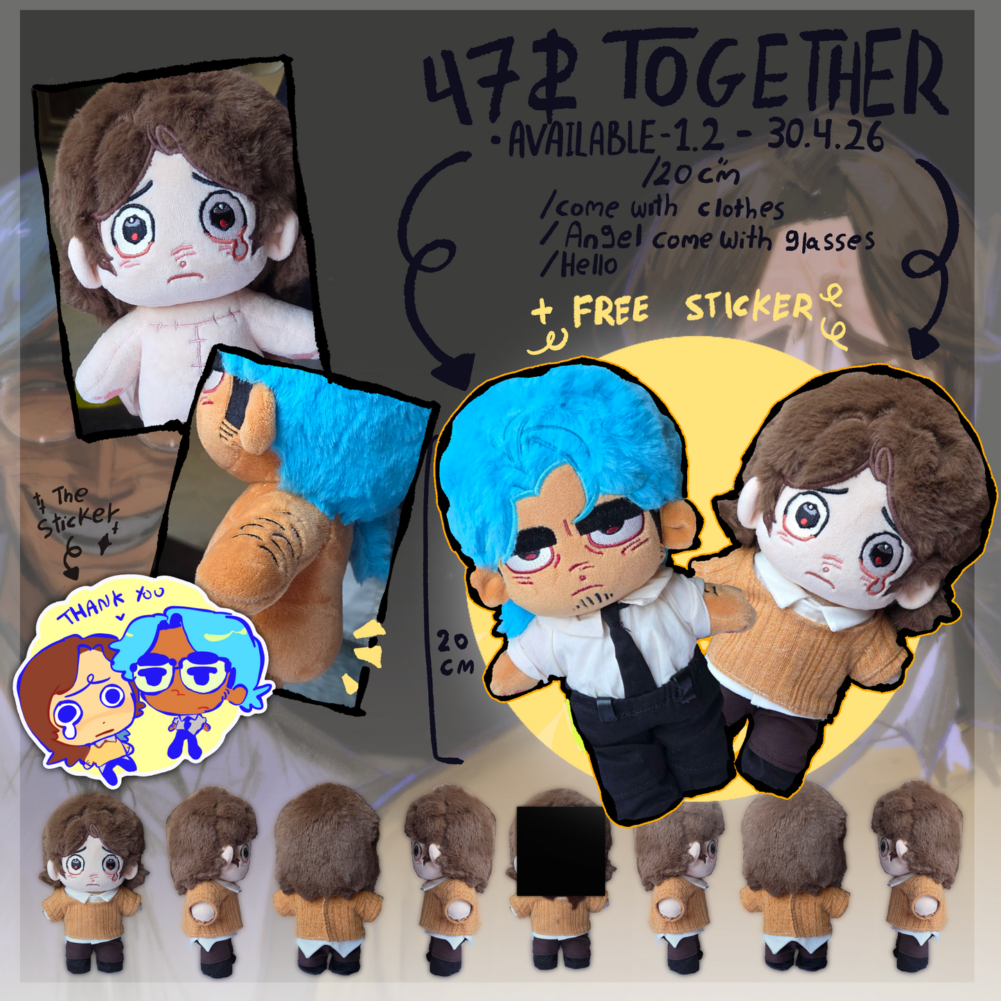 Angel & Neil Plushies