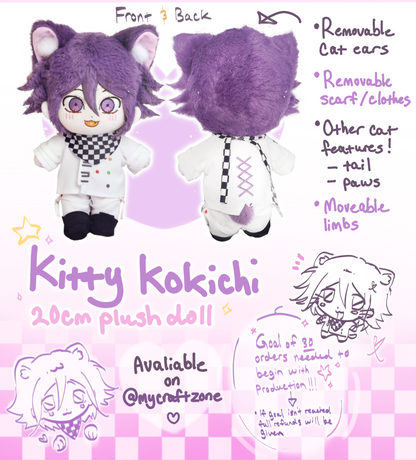 kitty kokichi plushie