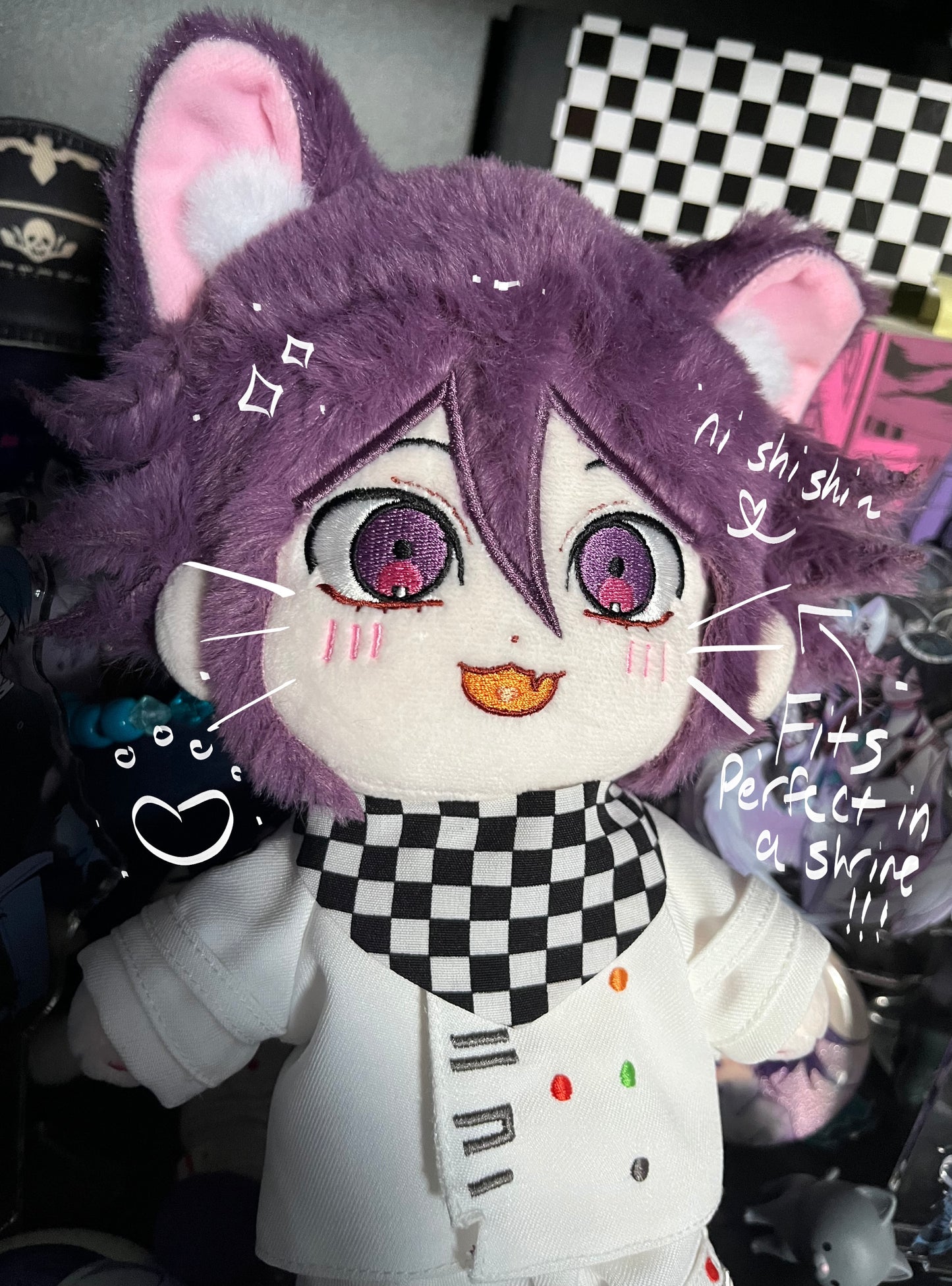 kitty kokichi plushie