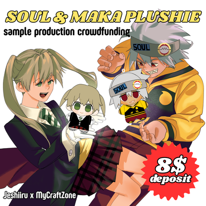 Soul and Maka Plushies Sample Crowdfunding