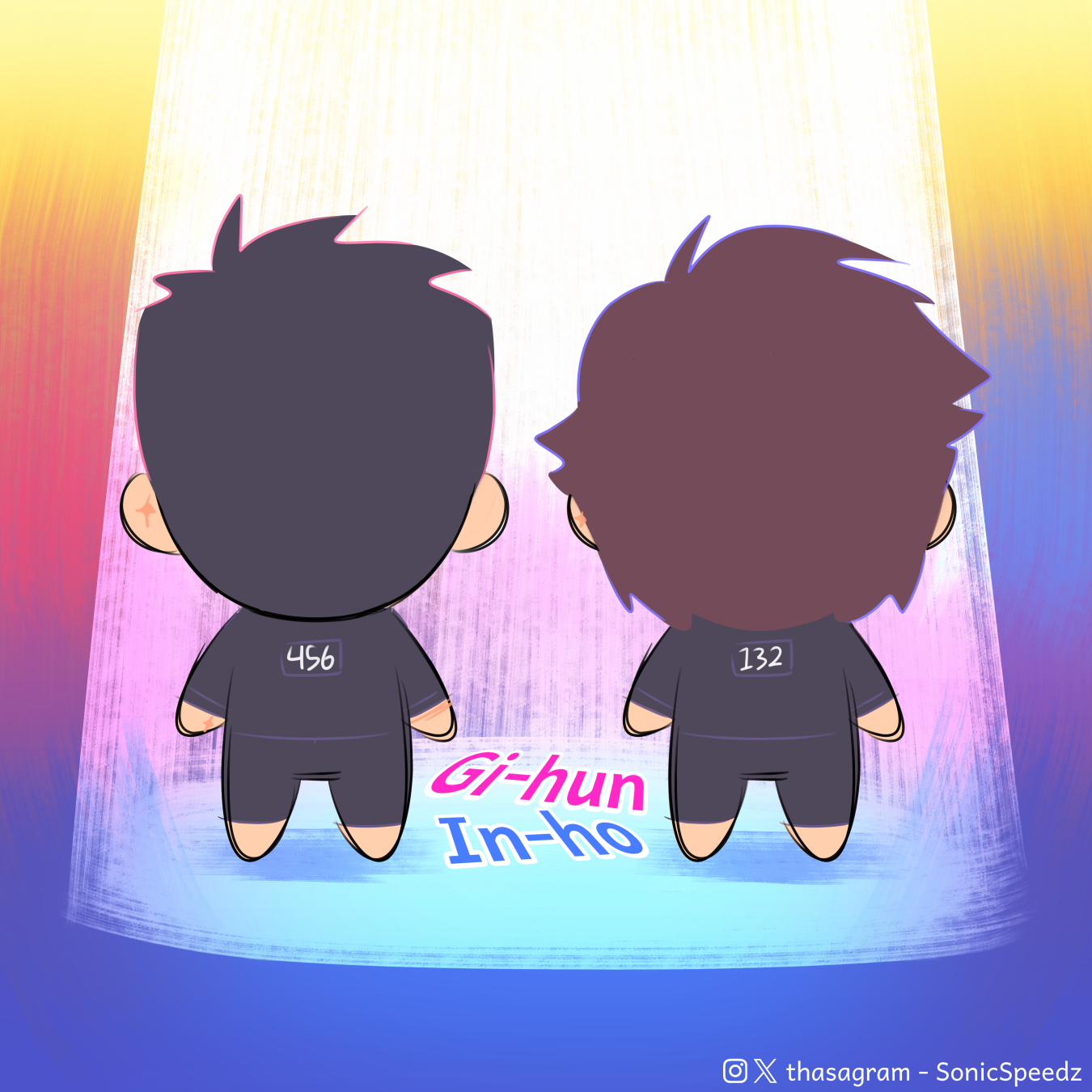 sample-production-[Squid Game] Gi-hun & In-ho Plushie