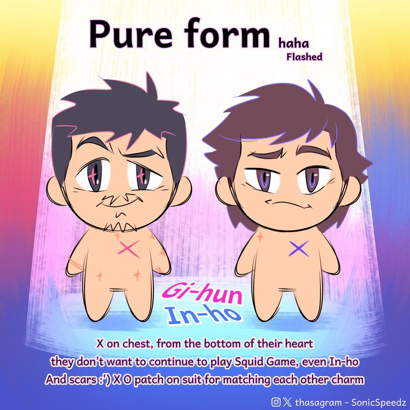 sample-production-[Squid Game] Gi-hun & In-ho Plushie