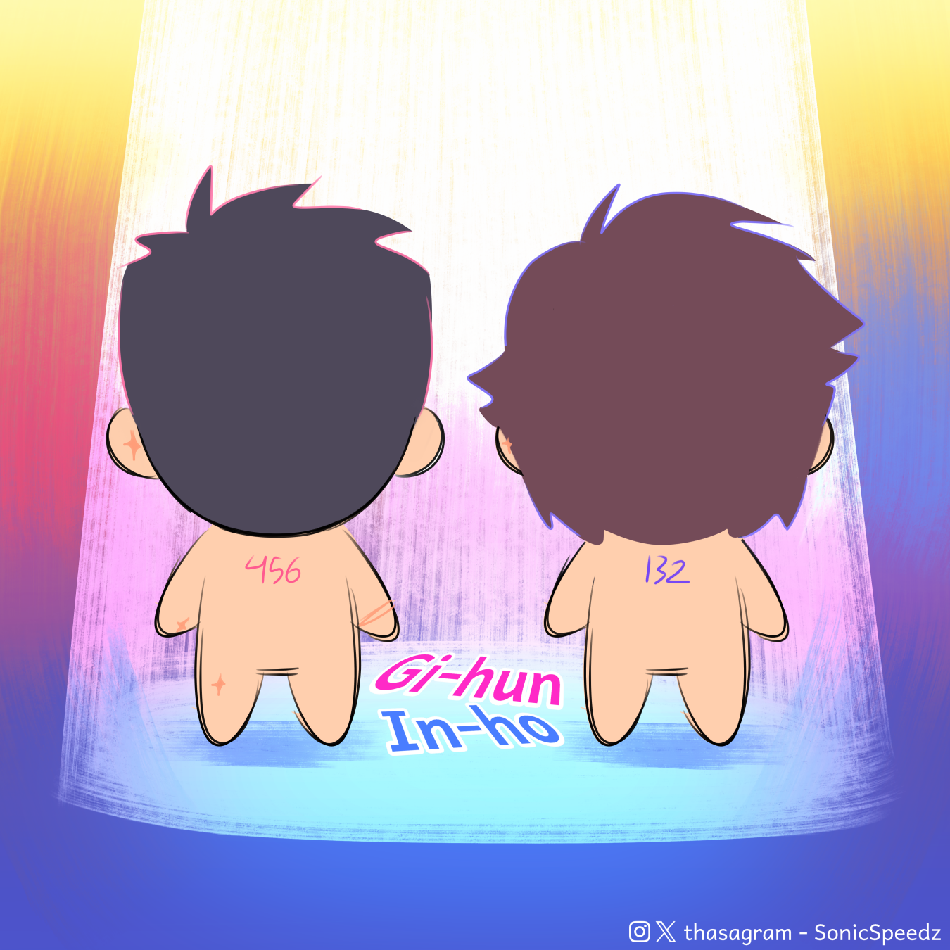 sample-production-[Squid Game] Gi-hun & In-ho Plushie