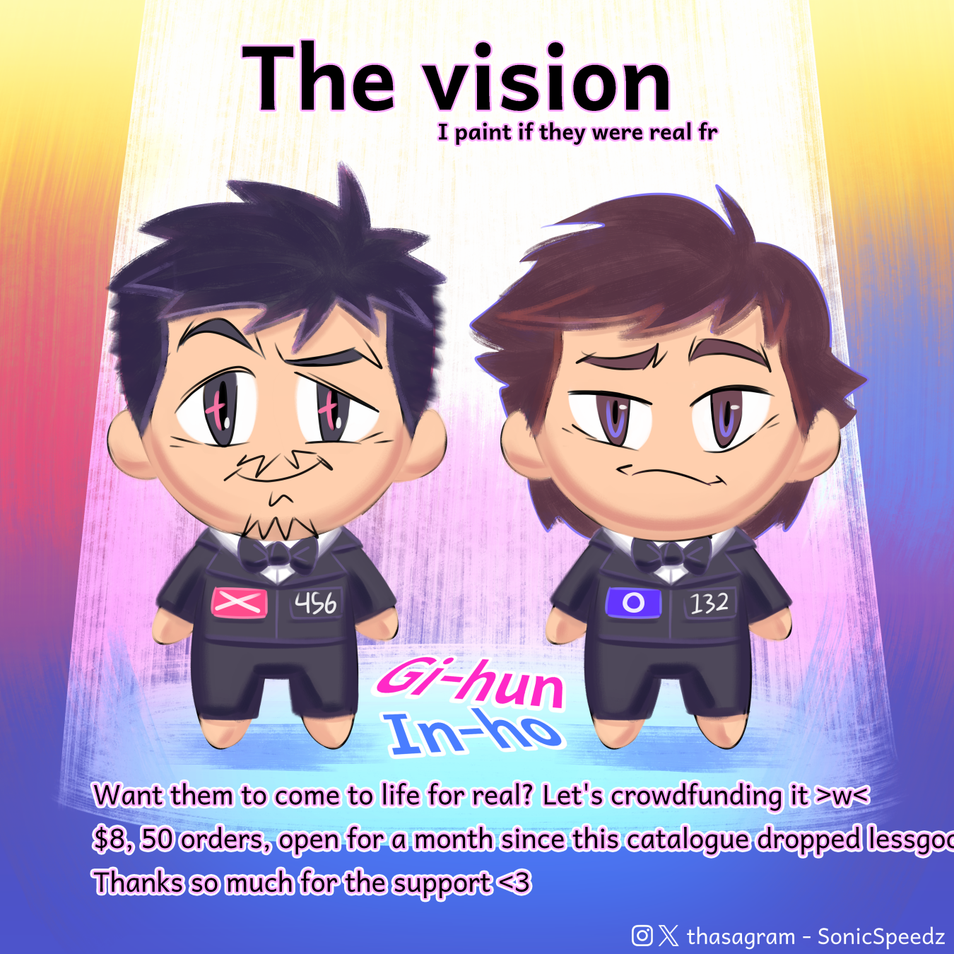 sample-production-[Squid Game] Gi-hun & In-ho Plushie
