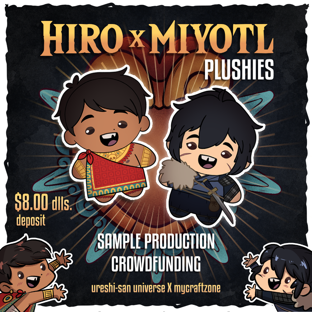 HIRO X MIYOTL Plushies Sample Production Crowdfunding