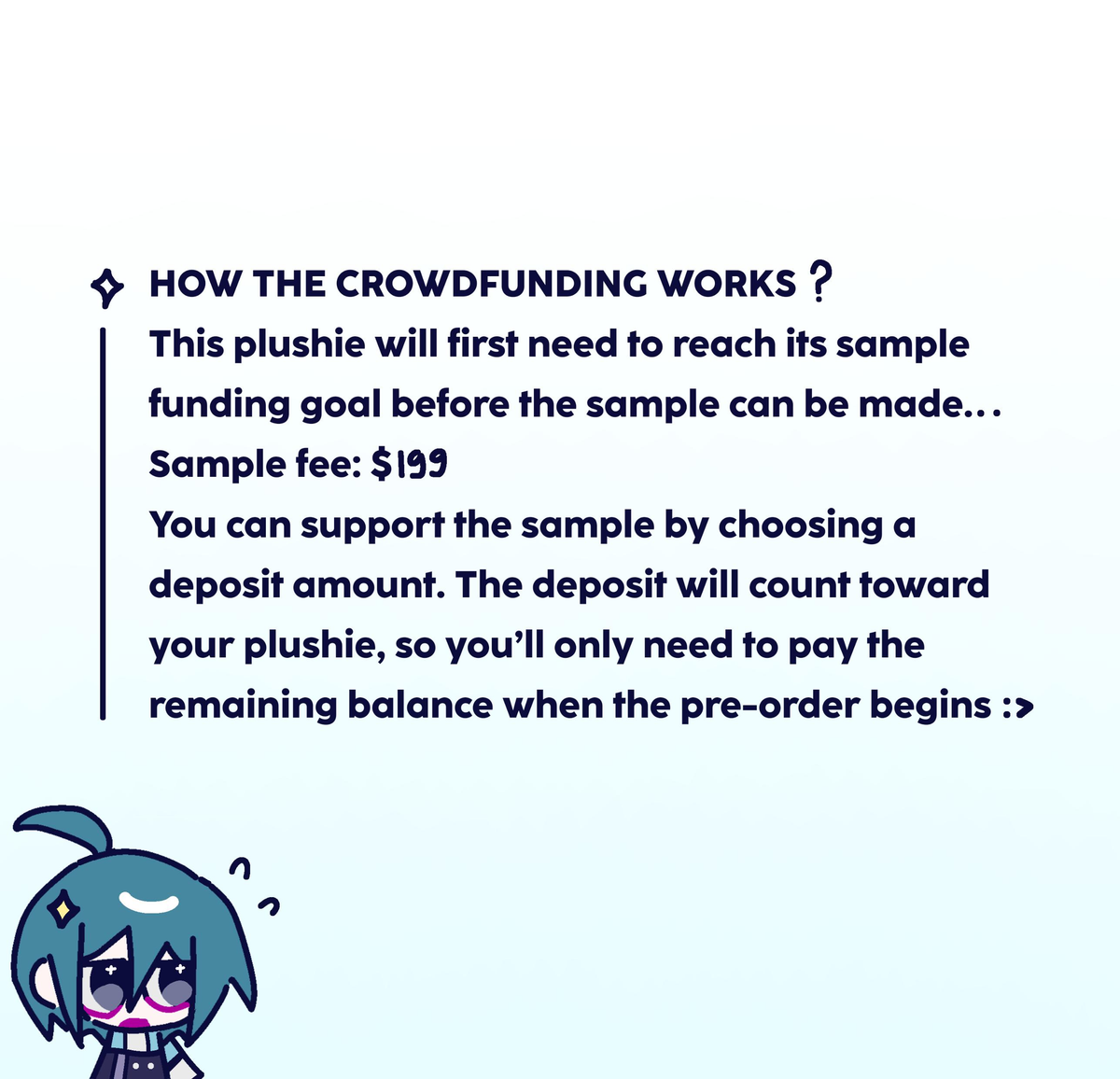 NIGHTTIME SHUICHI PLUSHIE SAMPLE CROWDFUNDING