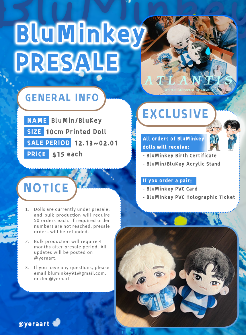 BluMinKey 10cm Doll Set