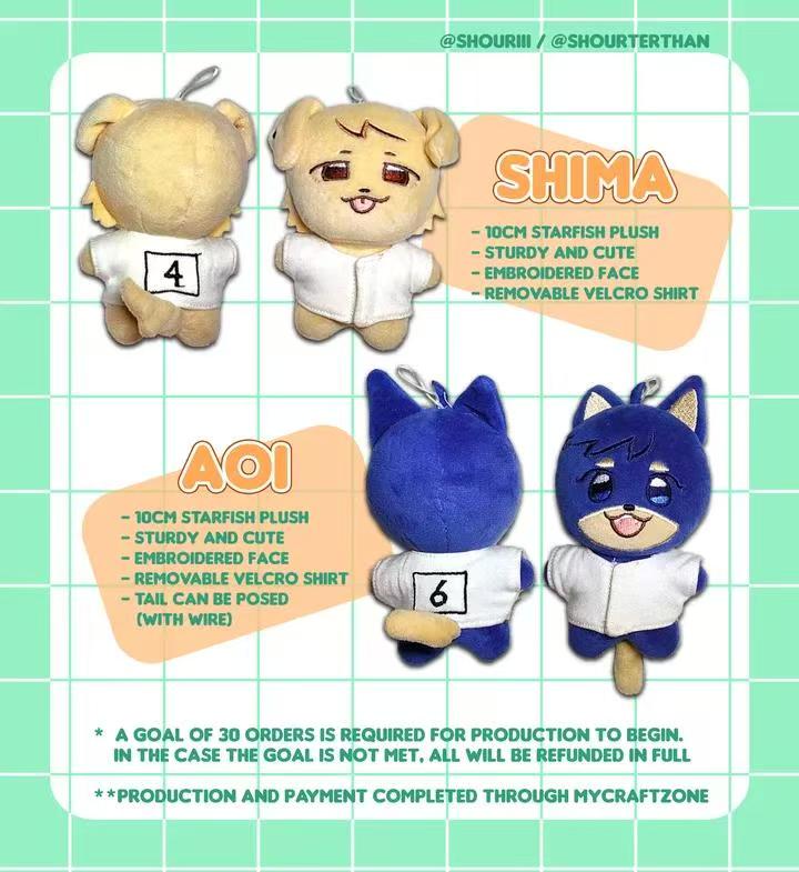 Aoi and Shima Plushies