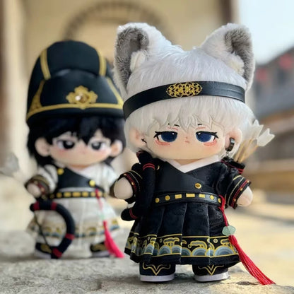 In stock 8" 20cm plush doll clothes: Brocade-clad Guard black headband