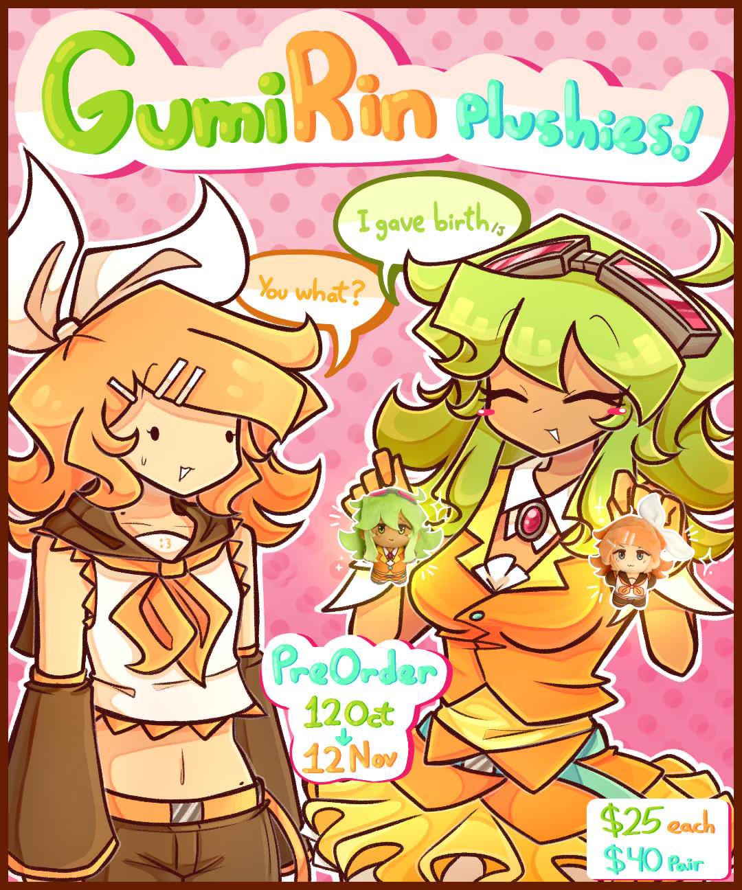 GumiRin Plushies