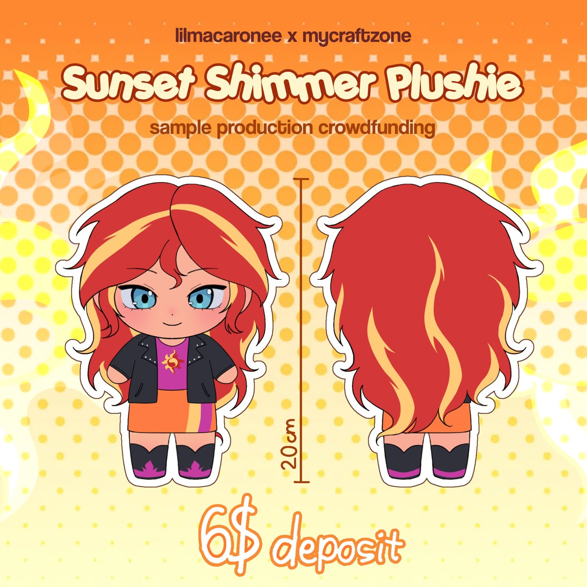 Sunset Shimmer Plushie Sample Crowdfunding