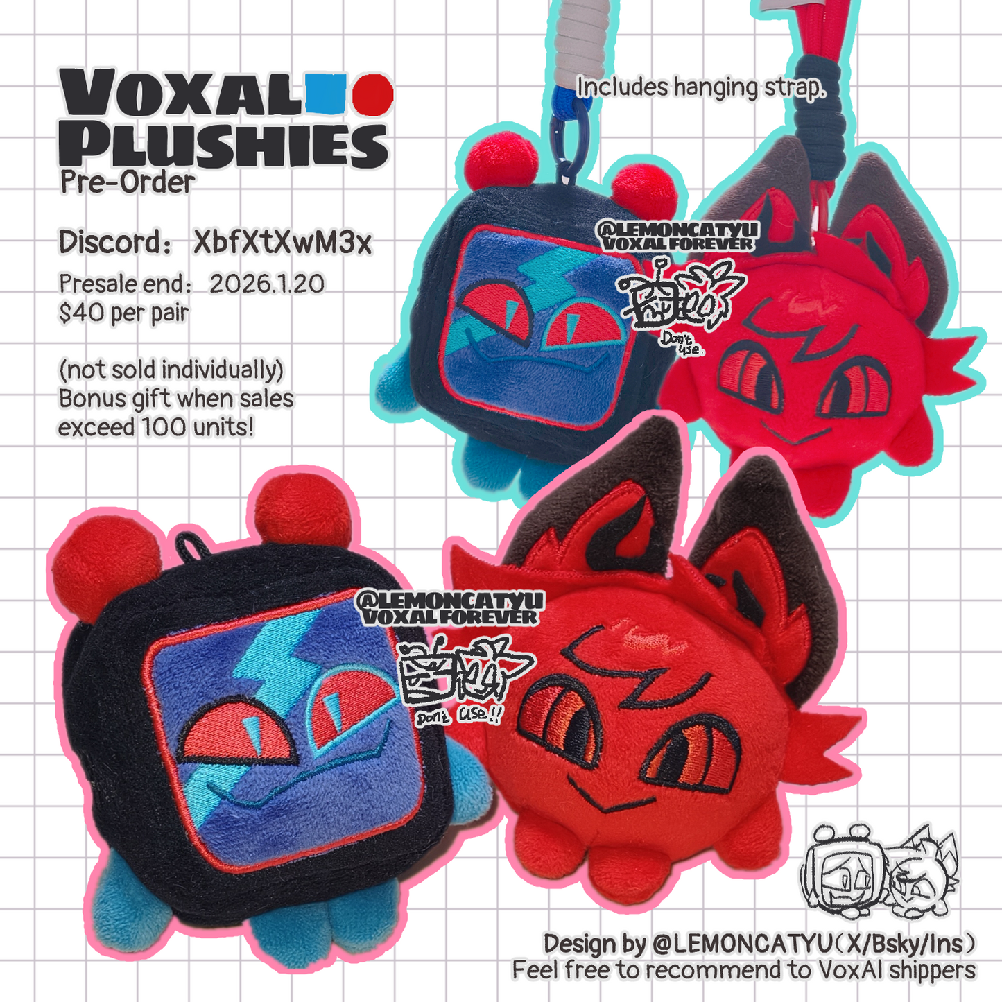 in stock 10cm StaticRadio and 🟦🔴 Plush