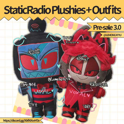 [shipped] StaticRadio Plushies + Outfits Pre-order 3.0