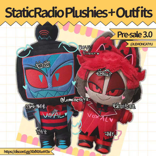 StaticRadio Plushies + Outfits Pre-order 3.0