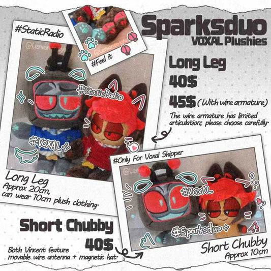 Sparksduo VoxAl plushies