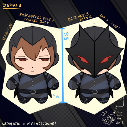[sample production]Black Mask Akechi Plushie – Sample Crowdfunding
